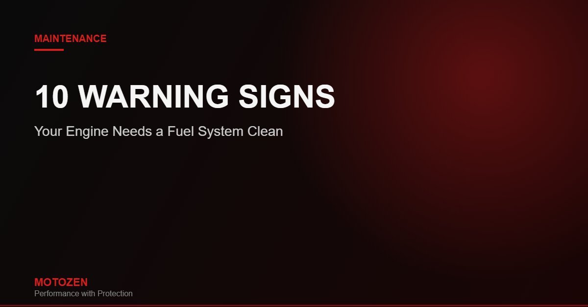 10 Warning Signs Your Engine Needs a Fuel System Clean - MotoZen